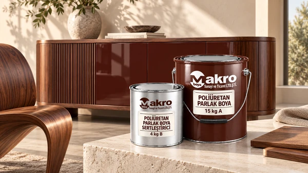 Makro Boya poliüretan boya ambalajları, ahşap ve lake mobilya yüzeyleri