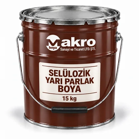 Selülozik Yarı Parlak Boya — Makro Boya ambalajı
