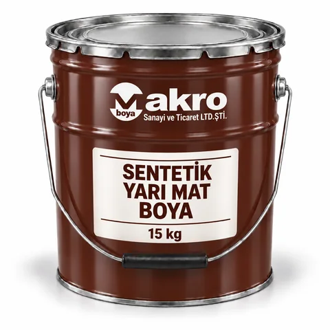 Sentetik Yarı Mat Boya — Makro Boya ambalajı
