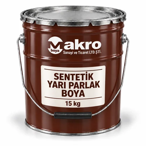 Sentetik Yarı Parlak Boya — Makro Boya ambalajı